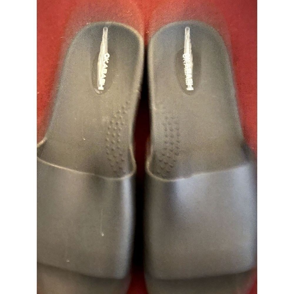 Okabashi Black Slide Sandals Mens Womens Size US 7 EU 37 Made in USA Comfort